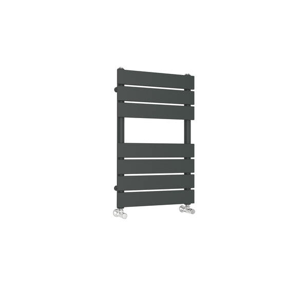 Topoint 650 x 400 mm Flat Panel Heated Towel Rail Bathroom Ladder Radiator Anthracite