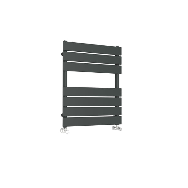 Topoint 650 x 500 mm Anthracite Flat Panel Heated Towel Rail Bathroom Ladder Radiator