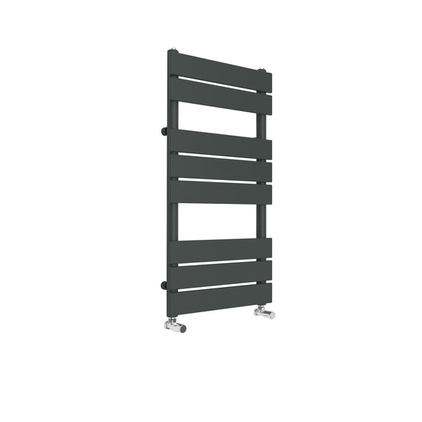 Topoint 800 x 450 mm Anthracite Flat Panel Heated Towel Rail Bathroom Ladder Radiator