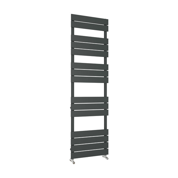 Topoint 1600 x 450 mm Anthracite Flat Panel Heated Towel Rail Bathroom Ladder Radiator